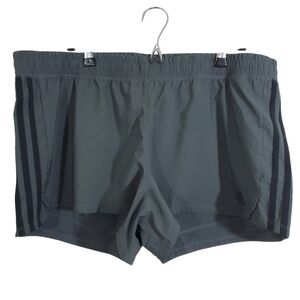 Adidas Pacer Athletic Training Shorts Grey 3 Stripes Aeroready NWT Size XL